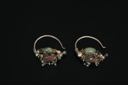 0448 khalka (ear-rings) Bukhara , nineteenth century